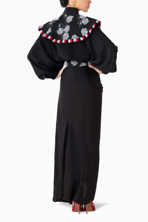 Black Tulip Batwing Shirt & Skirt Co-ord