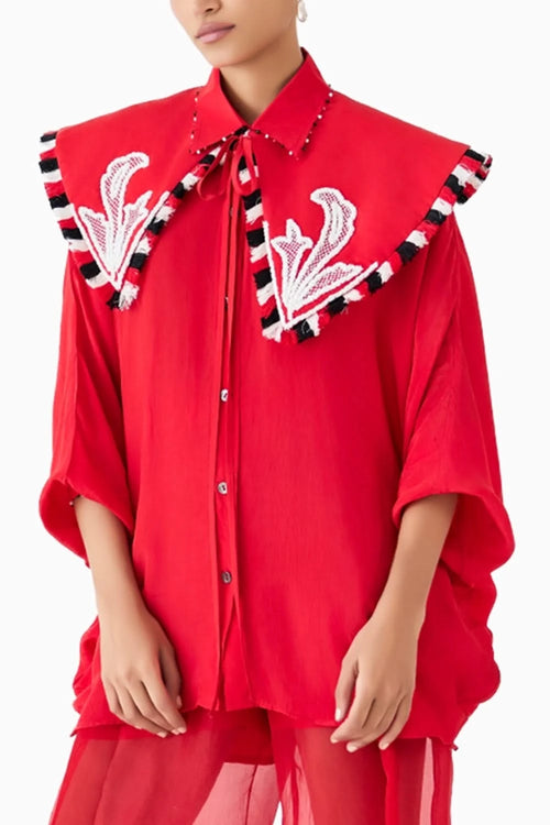 Ruby Batwing Shirt With Collar