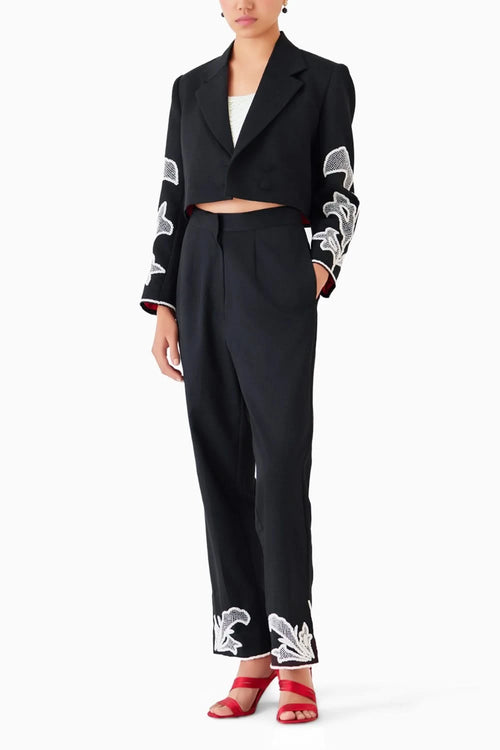 Moonstone Crop Blazer & Trousers Co-ord