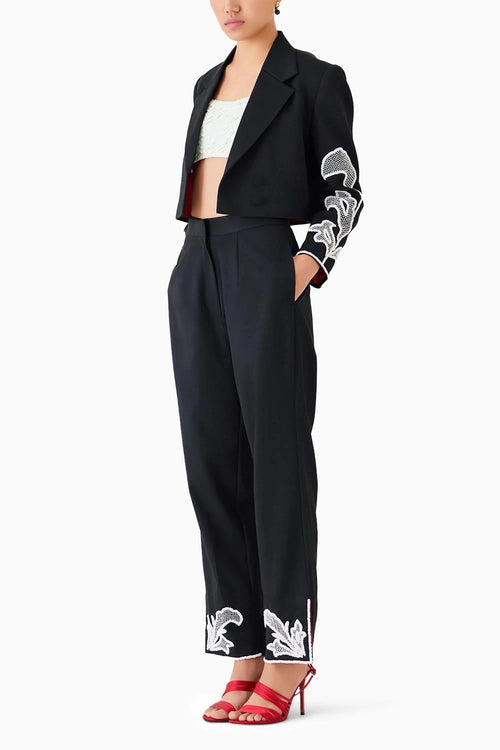 Moonstone Crop Blazer & Trousers Co-ord