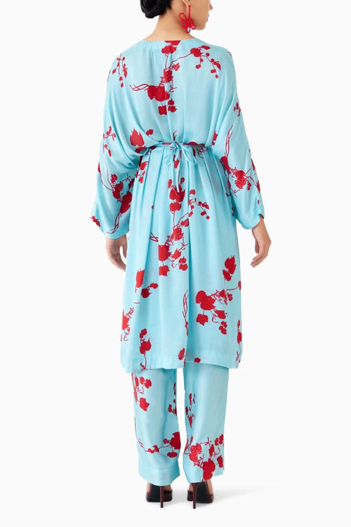 Baby Sakura Kimono Dress & Pants Co-ord