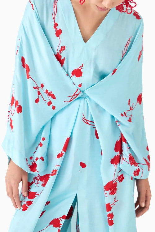 Baby Sakura Kimono Dress & Pants Co-ord