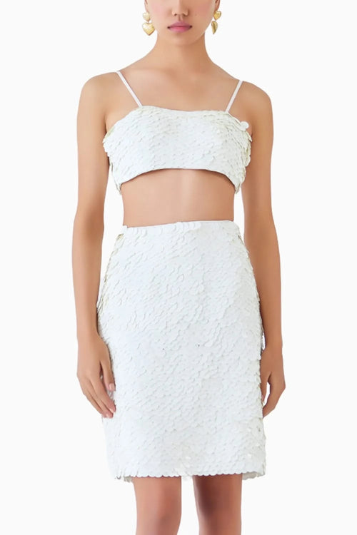 Diamond Sequin Bustier & Skirt