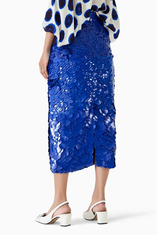 Indigo Sequin Skirt