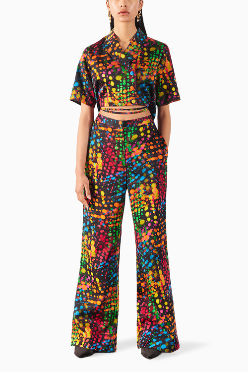 Wildflower Print Crop Blazer And Pants Co-ord