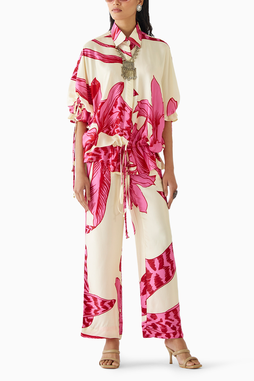 Pink Aphrodite Drawstring Shirt & Pants