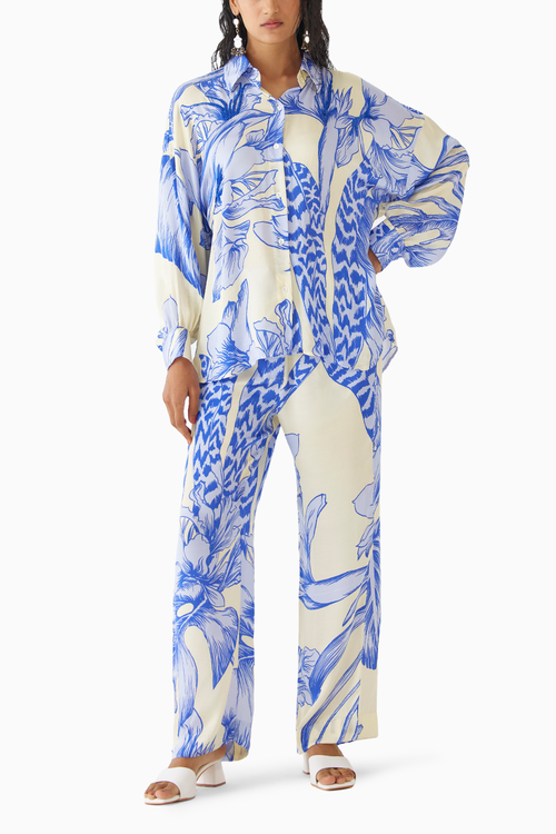 Blue Aphrodite Shirt & Trousers