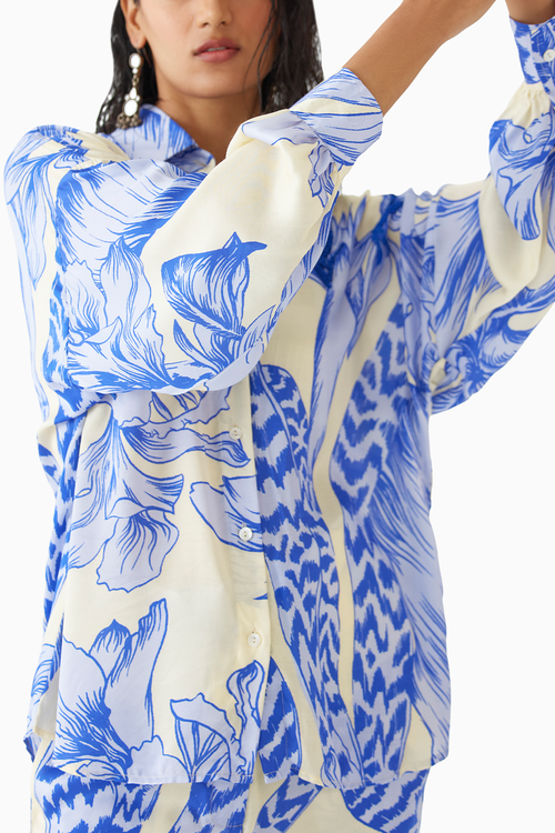 Blue Aphrodite Shirt & Trousers