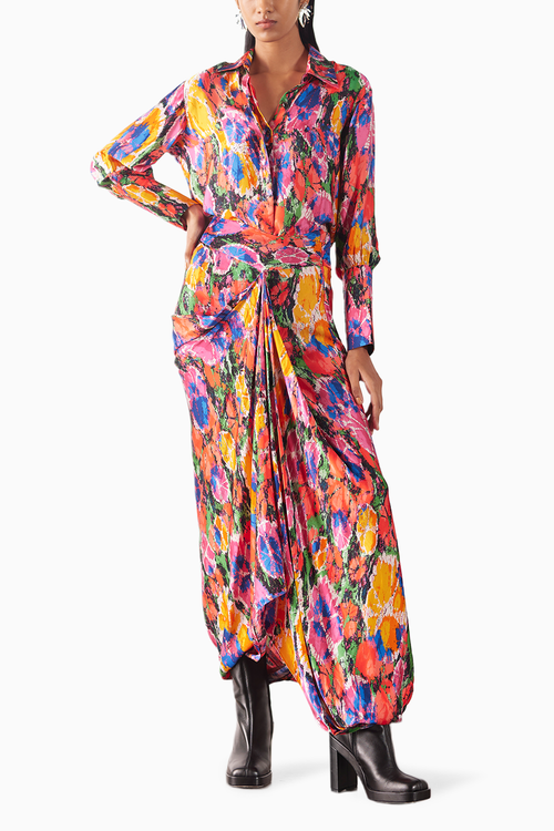 Petunia Shirt & Draped Skirt Co-ord