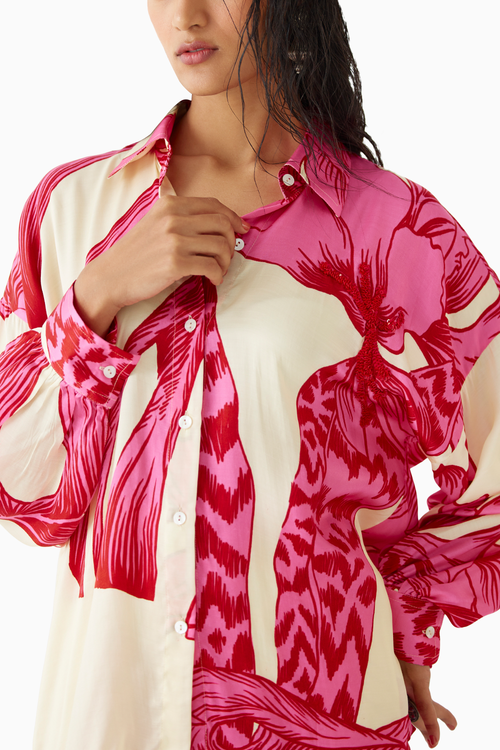 Pink Aphrodite Shirt & Trousers