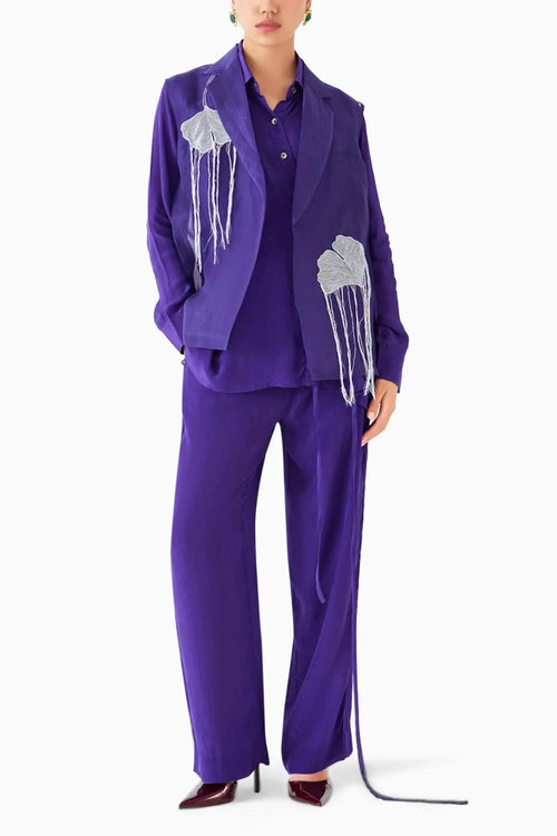 Violet Shirt & Pants Co-ord