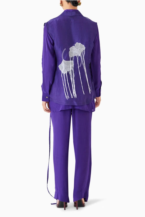 Violet Shirt & Pants Co-ord