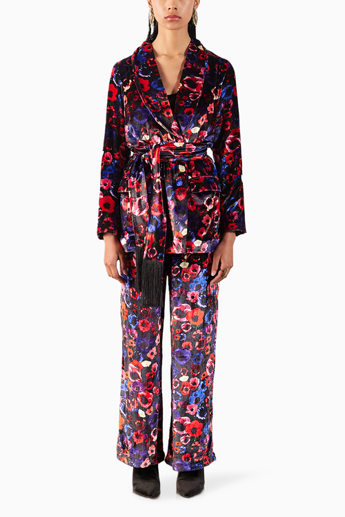 Peony Velvet Blazer & Pants