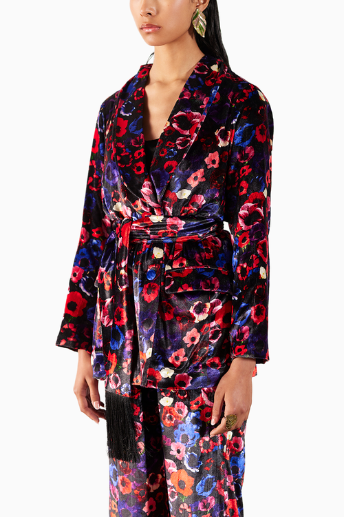 Peony Velvet Blazer & Pants