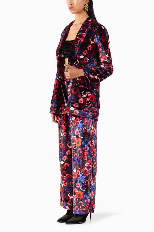 Peony Velvet Blazer & Pants