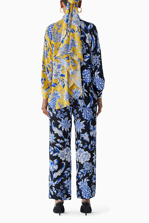 Black/Yellow Pineapple Shirt & Trousers Co-ord