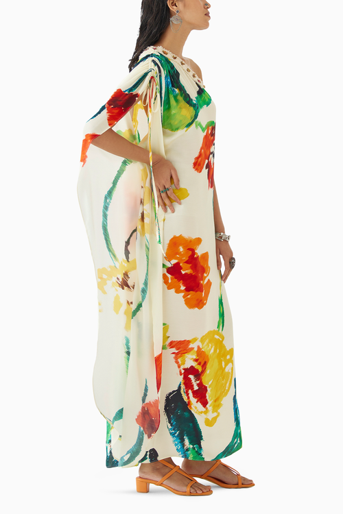 Monet One Shoulder Drawstring Dress