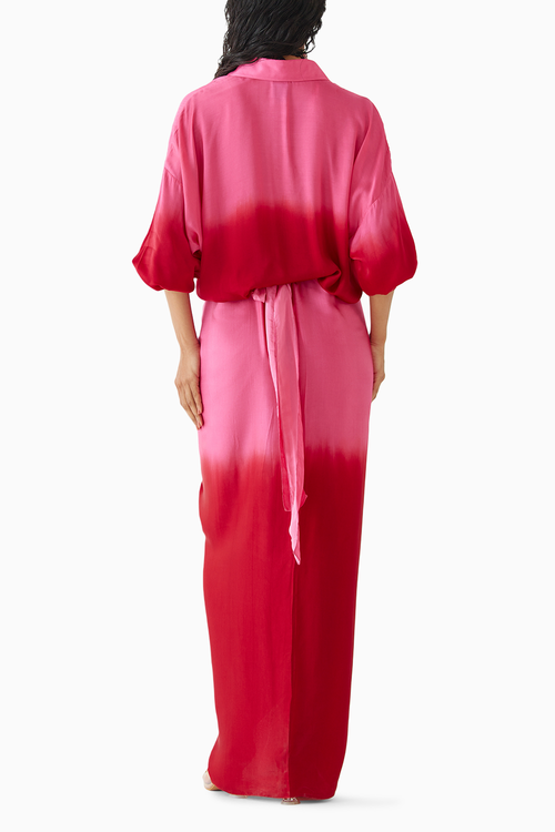 Ruby Shirt Draped Dress