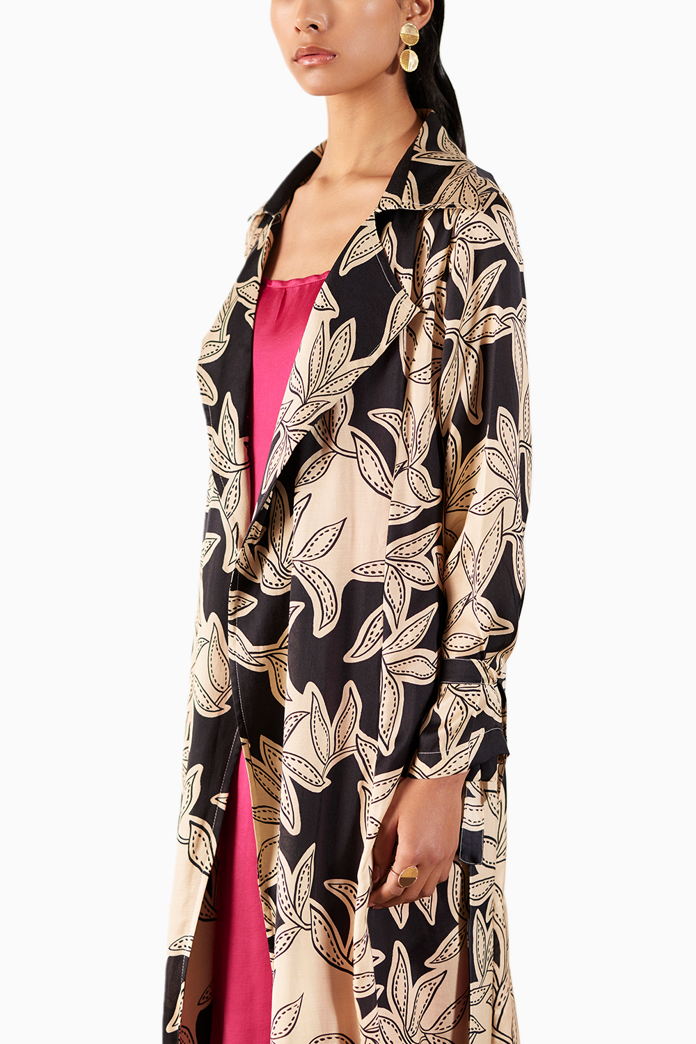 Hazel Trench Coat With Contrast Slip Dress