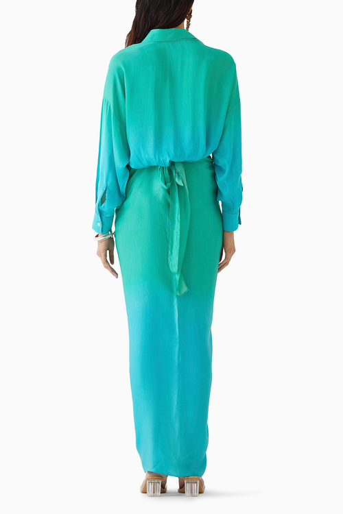 Caspian Shirt Draped Dress