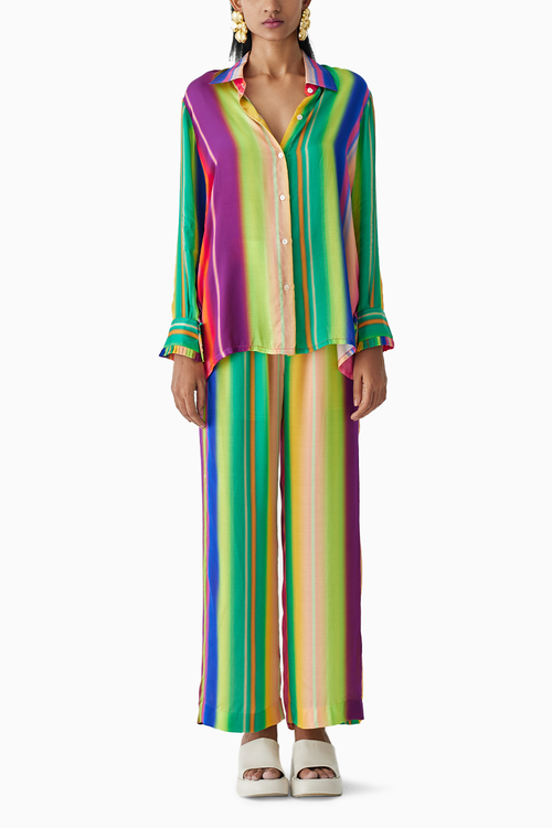 Rainbow Shirt And Trousers Co-ord