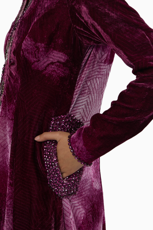 Ruby Blotch Printed Anarkali Set