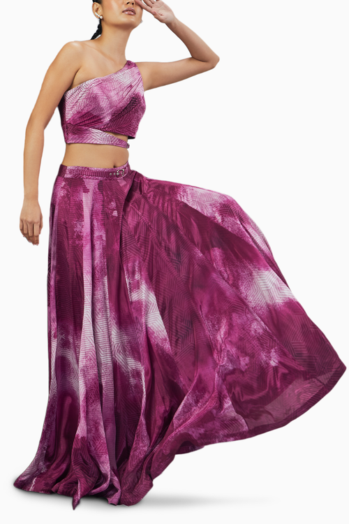 Ruby Blotch Printed Dress