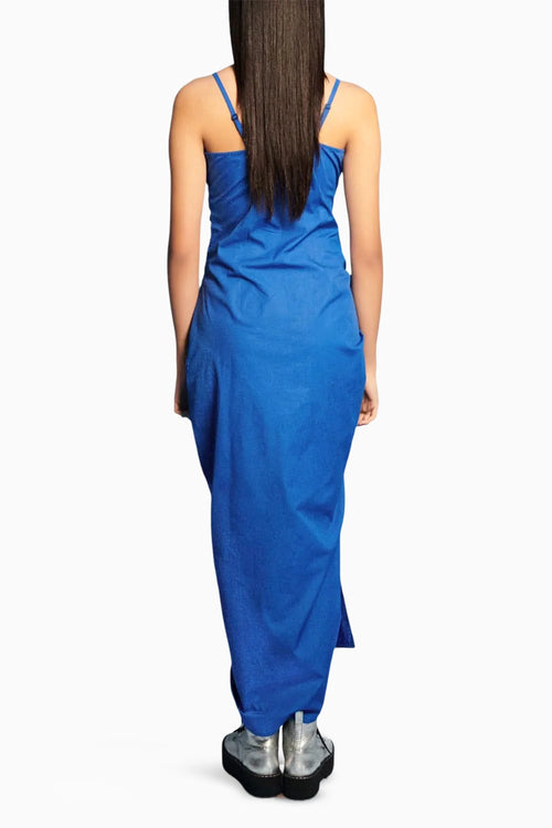 Ruched Asymmetric Long Dress