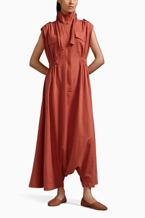 Rust Safari Sphara Jumpsuit