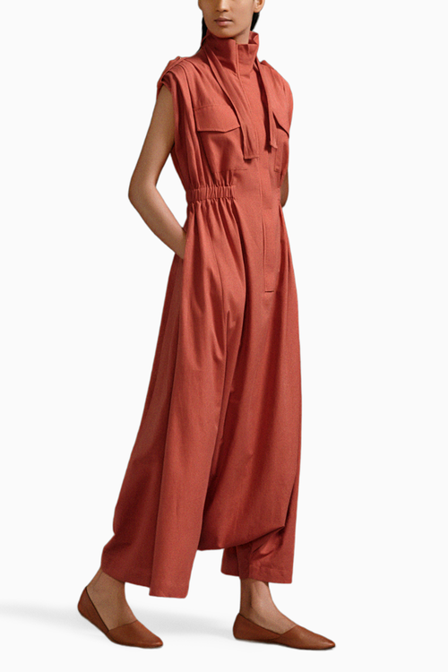 Rust Safari Sphara Jumpsuit