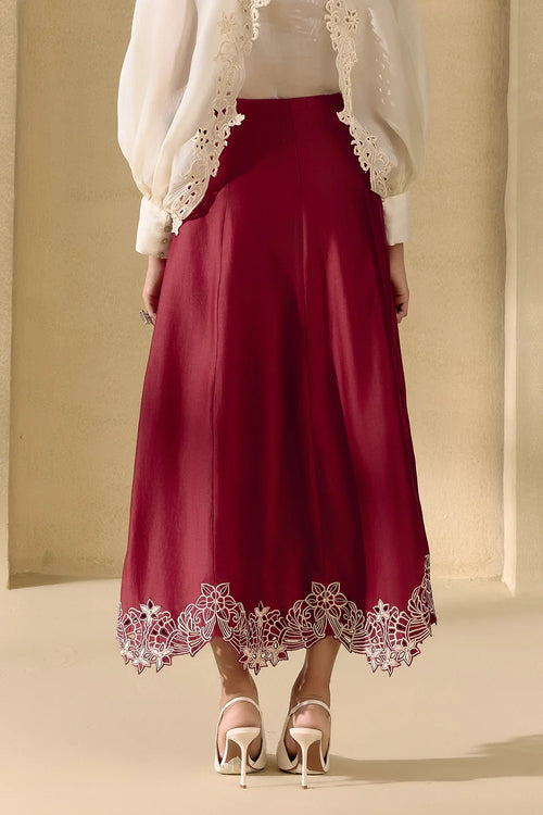 Ruby Fleur Button-Down Skirt