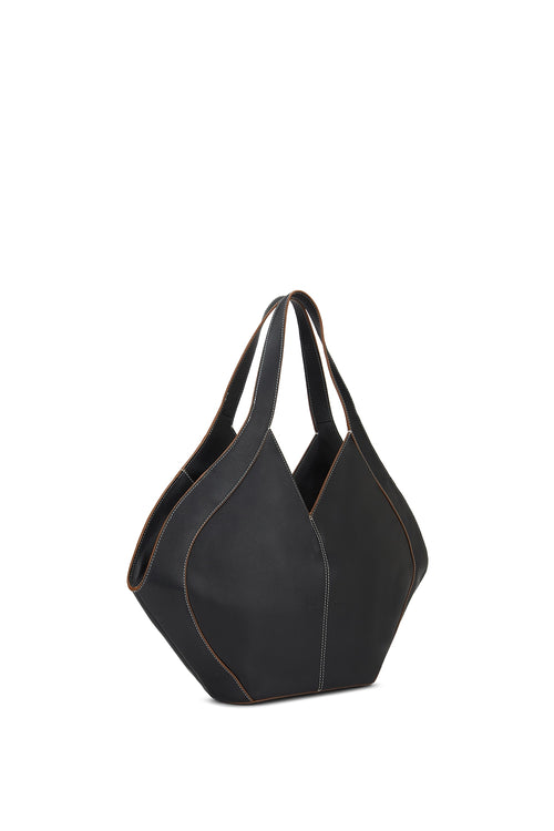 Safra Pebble Black Tote Bag