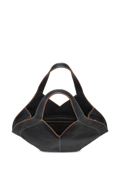 Safra Pebble Black Tote Bag