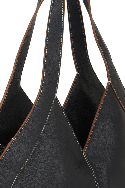 Safra Pebble Black Tote Bag