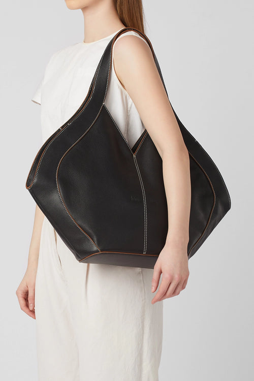 Safra Pebble Black Tote Bag