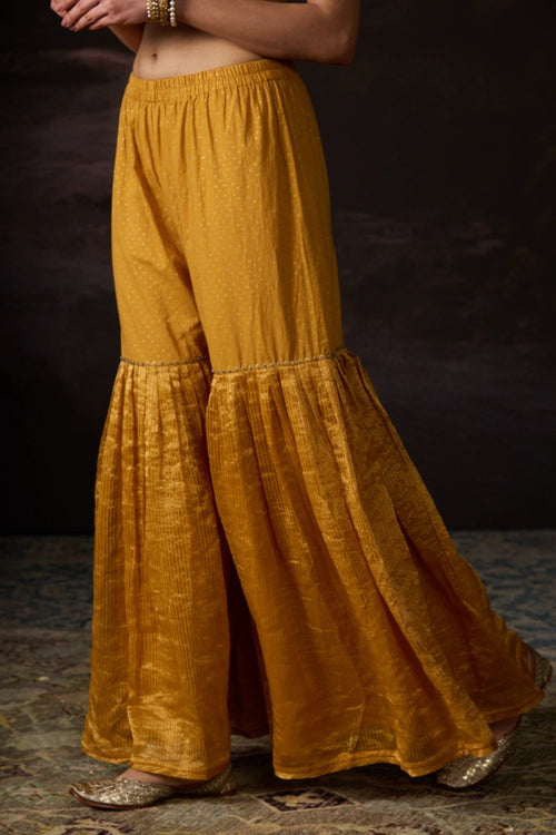 Sahil Mustard Yellow Gharara