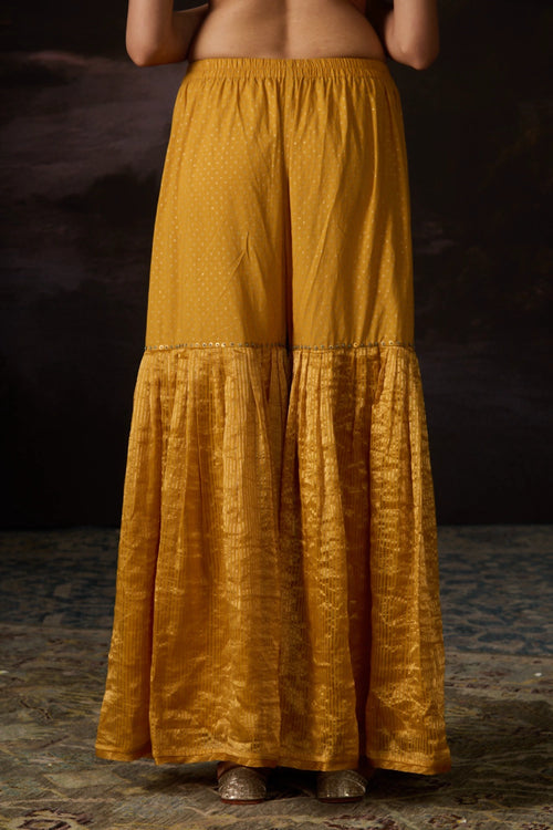 Sahil Mustard Yellow Gharara