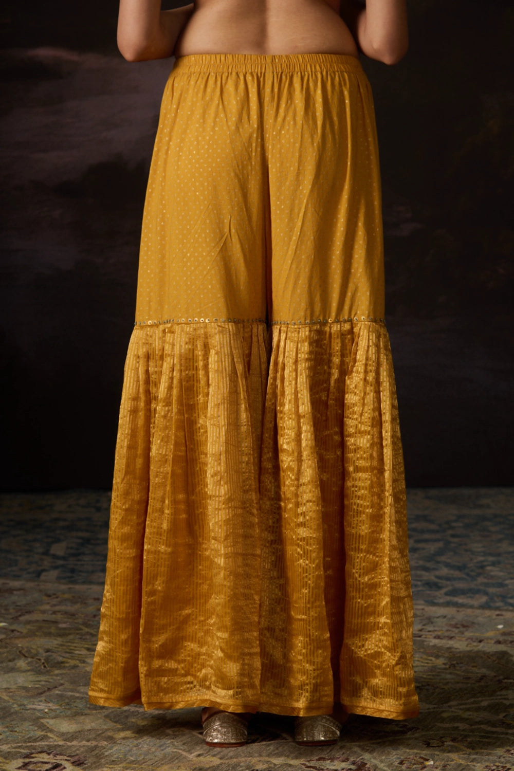Sahil Mustard Yellow Gharara