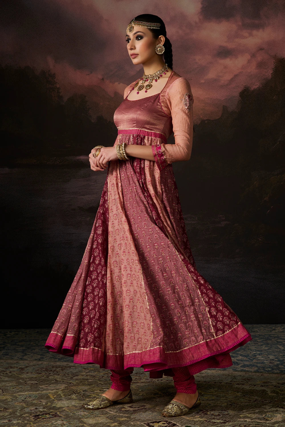 Saima Shades Of Pink Kurta