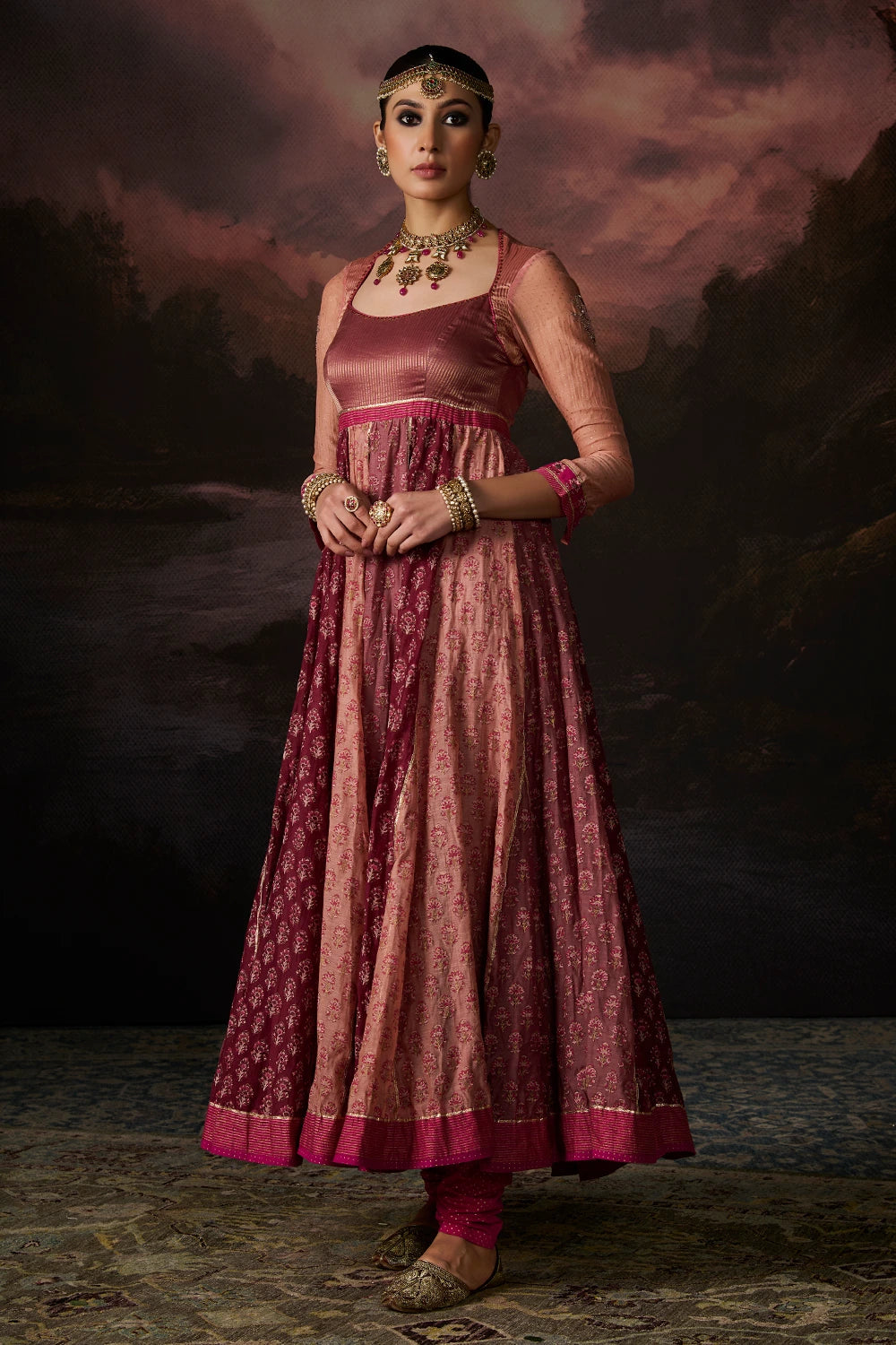 Saima Shades Of Pink Kurta Set