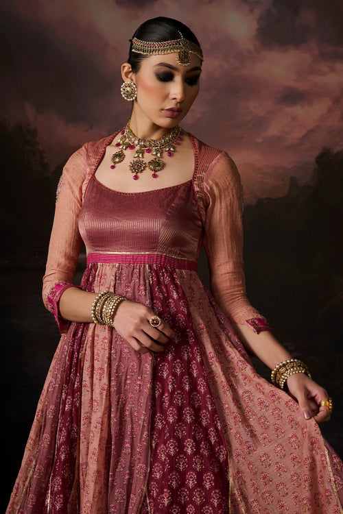 Saima Shades Of Pink Kurta Set