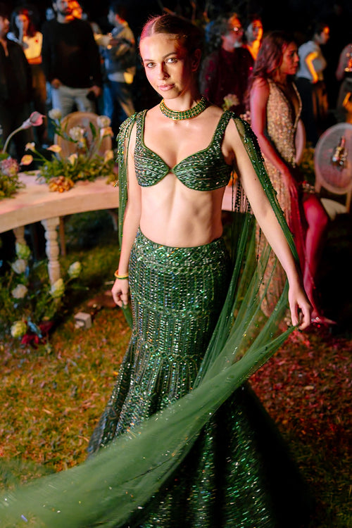 Emerald Élan Lehenga Set