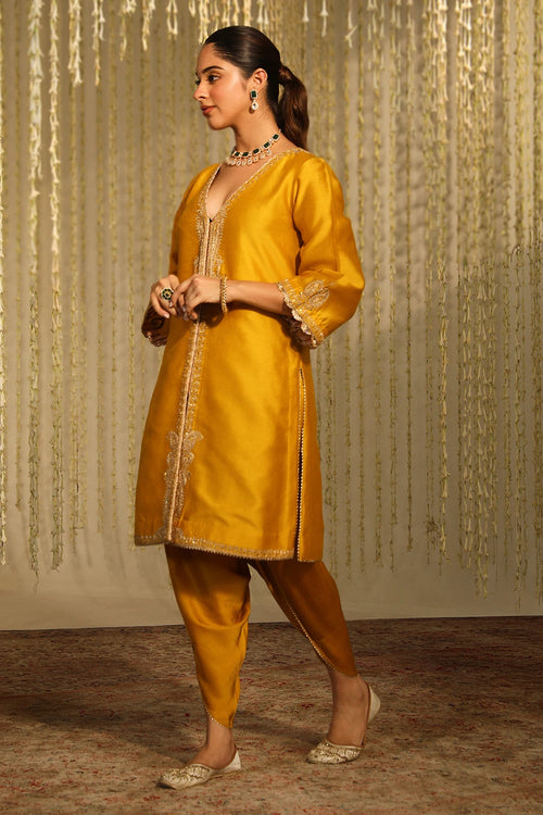Umrah Glaze Mustard Kurta Set