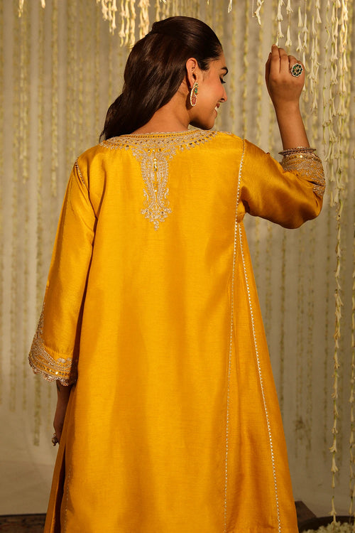 Mehnaaz Glaze Mustard Kurta Set