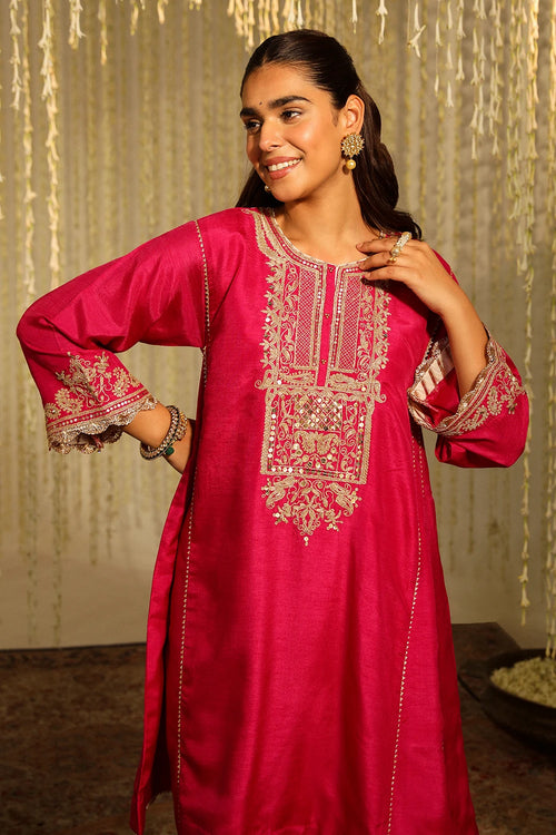 Meher Hotpink Kurta Set