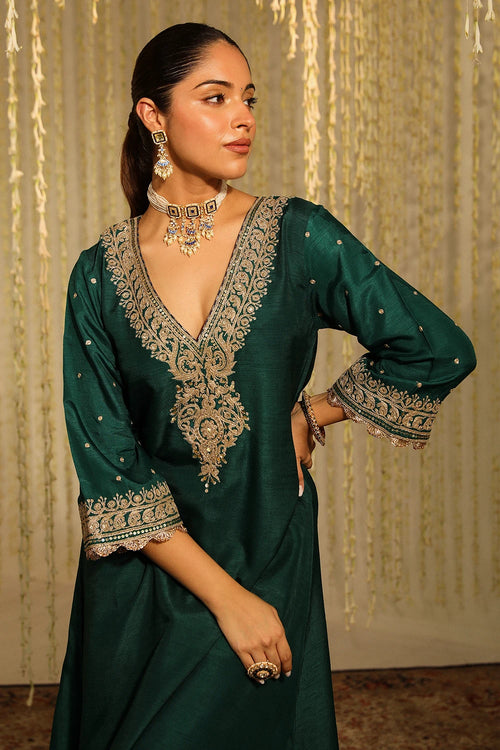 Mysha Emerald Green Kurta Set