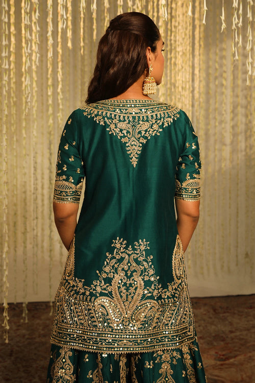Aafiya Emerald Green Kurta Set