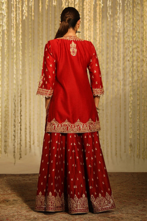 Mishika Deep Red Kurta Set