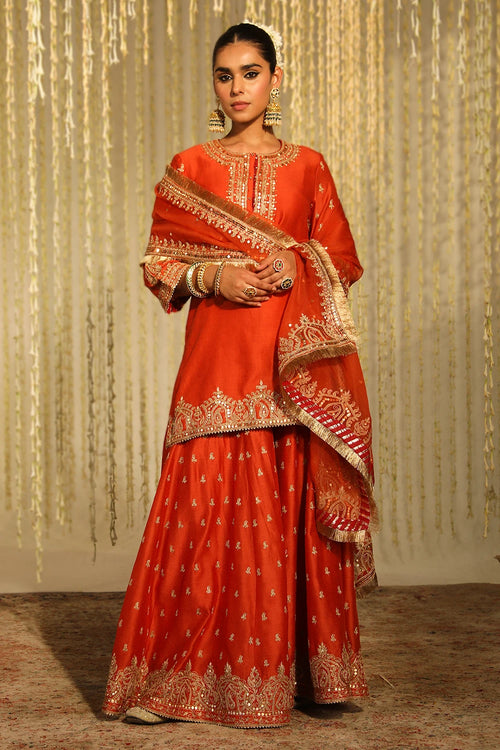 Mishika Burnt Orange Kurta Set