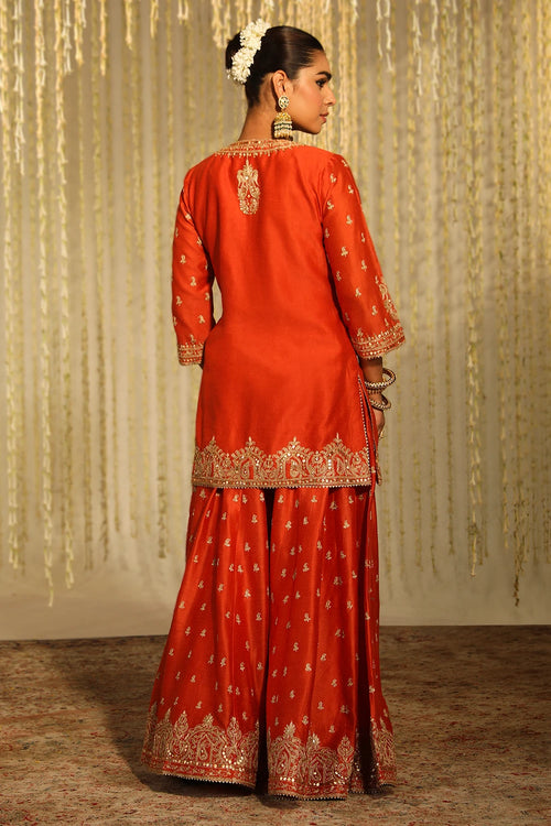 Mishika Burnt Orange Kurta Set